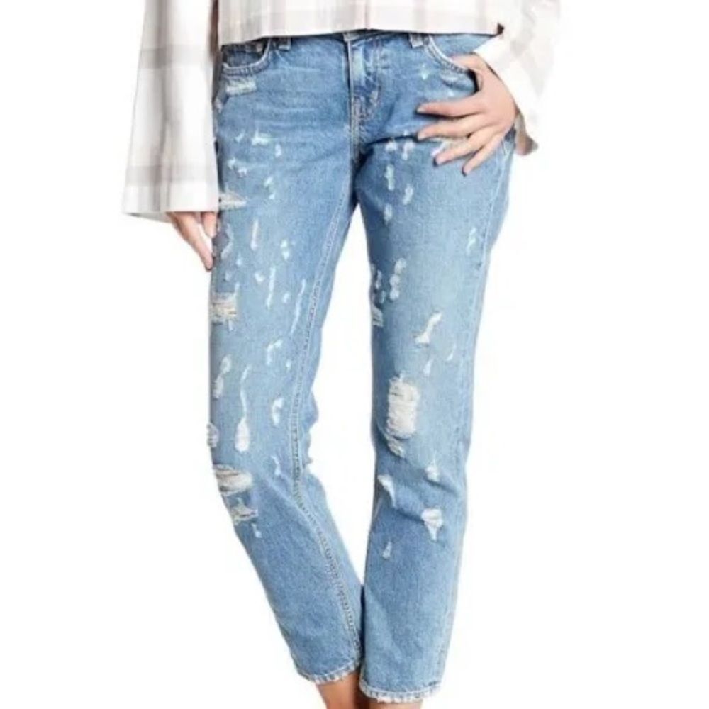 Derek Lam 10 crosby denim. Cropped relaxed fit jeans. Size 4.